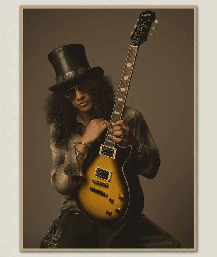 Многоцветный The guns N 'roses N' Roses Gnr крафт-бумага плакат ретро рокеры декоративная живопись плакаты винтажная Наклейка на стену - Цвет: Многоцветный