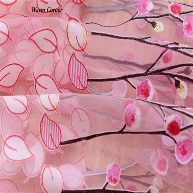 2017 лм современный номер лист Цветочный Тюль окно скрининга занавеска драпировка