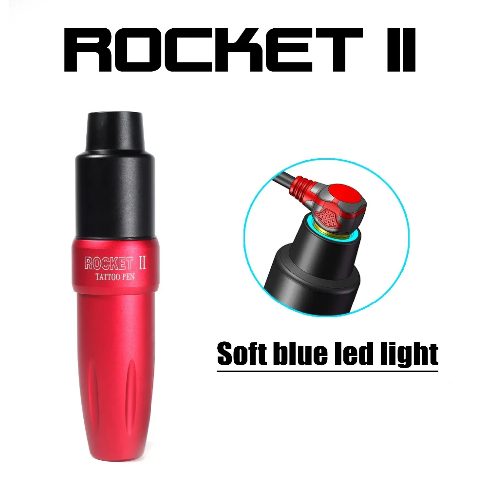 Newest! Tattoo Pen Rotary Cartridge LED Light Space Aluminum Permanent Makeup Eyebrow machine Rocket II | Красота и здоровье