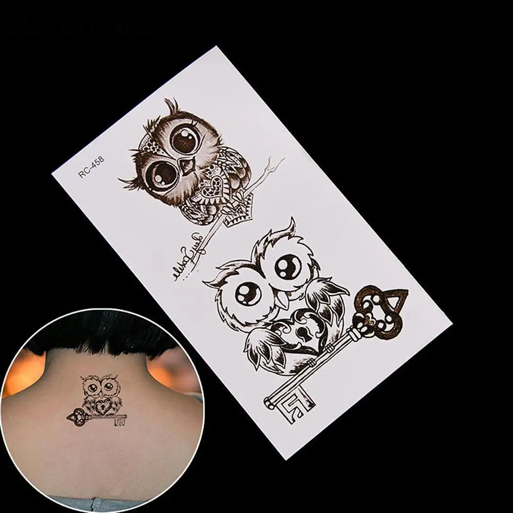 Men Teens Guys New Women Waterproof Owl-shaped Tattoo Stickers for Arms Shoulders Chest | Красота и здоровье