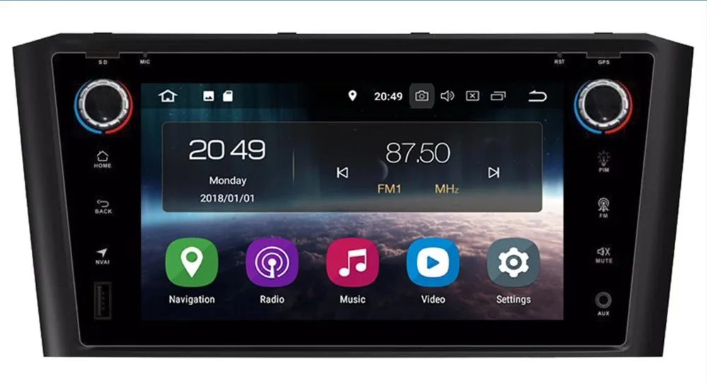Android 9,0 двойной Din Авто gps радио для Toyota Avensis T25 2003 2004 2005 2006 2007 2008 автомобильный DVD Аудио Видео навигационная система