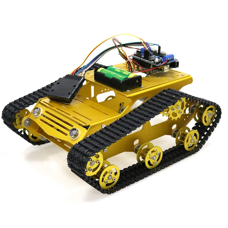 PS2 джойстик управления умный робот танк шасси с двойным DC 12V мотор + плата Arduino
