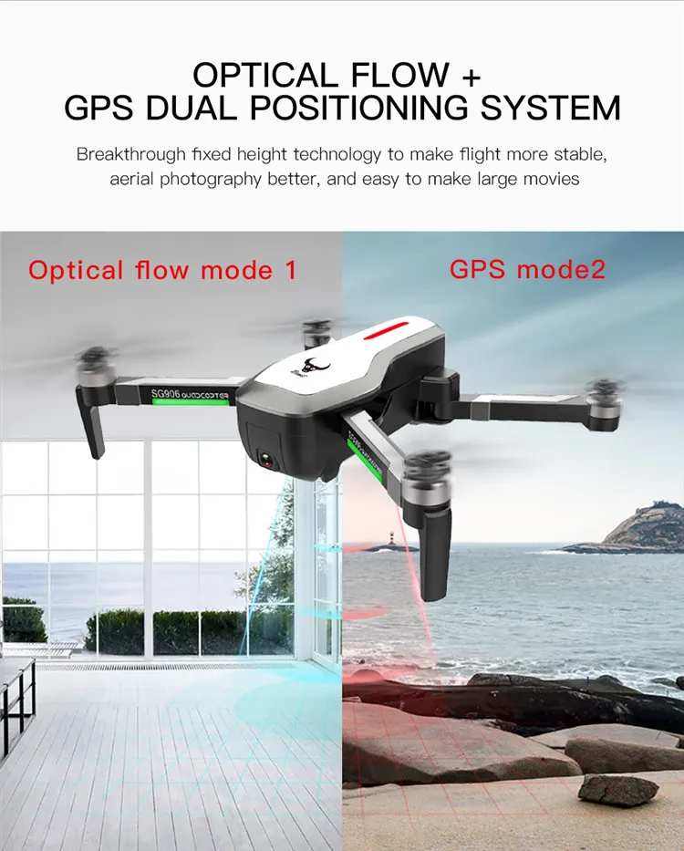SG906 gps 5G wifi FPV RC Дрон 4K бесщеточный селфи Дрон с камерой HD RC Квадрокоптер складной Дрон VS Visuo XS816 F11 Дрон