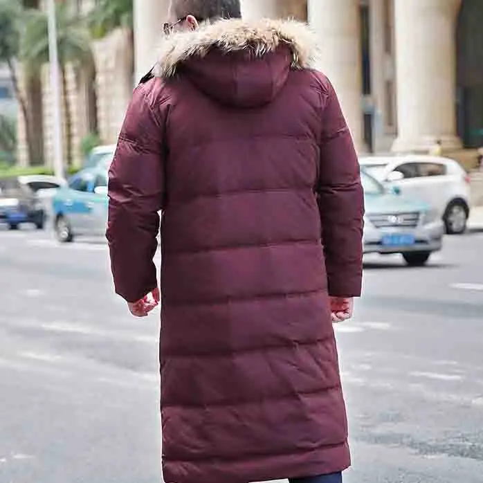 Мужская зимняя куртка средней длины размеры 3xl 11xl 2018 г. фирменное пальто Paka 90%