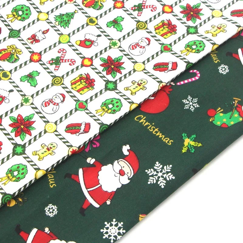 40x50cm Christmas Series Cotton Fabric Diy Sewing Quilting Doll Kid Cloth Handmade Needlework Material Telas To Patchwork D20 | Дом и сад