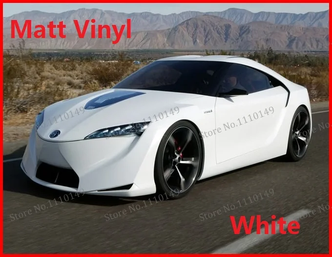 1 ШТ. 1.52 М х 50 см Белая Матовая Виниловая Пленка автомобилей wrap 59.84 &quotX 19.69&quot