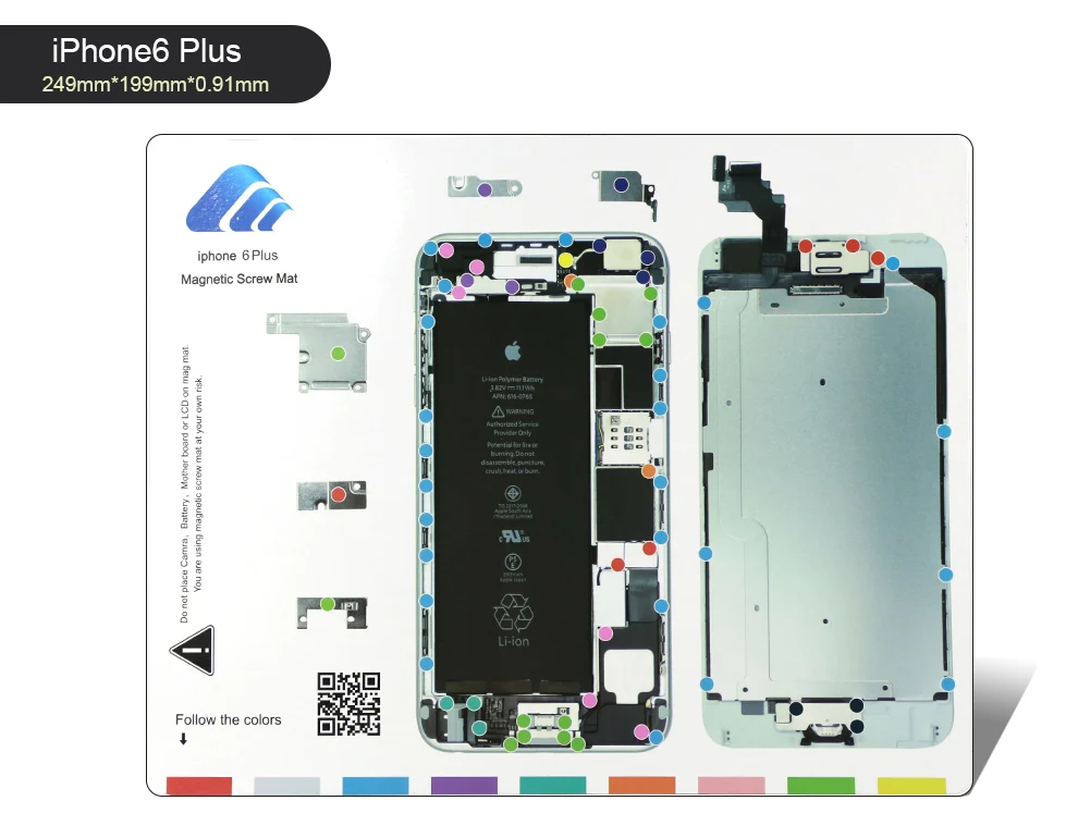 Новый профессиональный направляющий коврик для iPhone X 8 8Plus 7 7Plus 6s 6P 6 Магнитный винт
