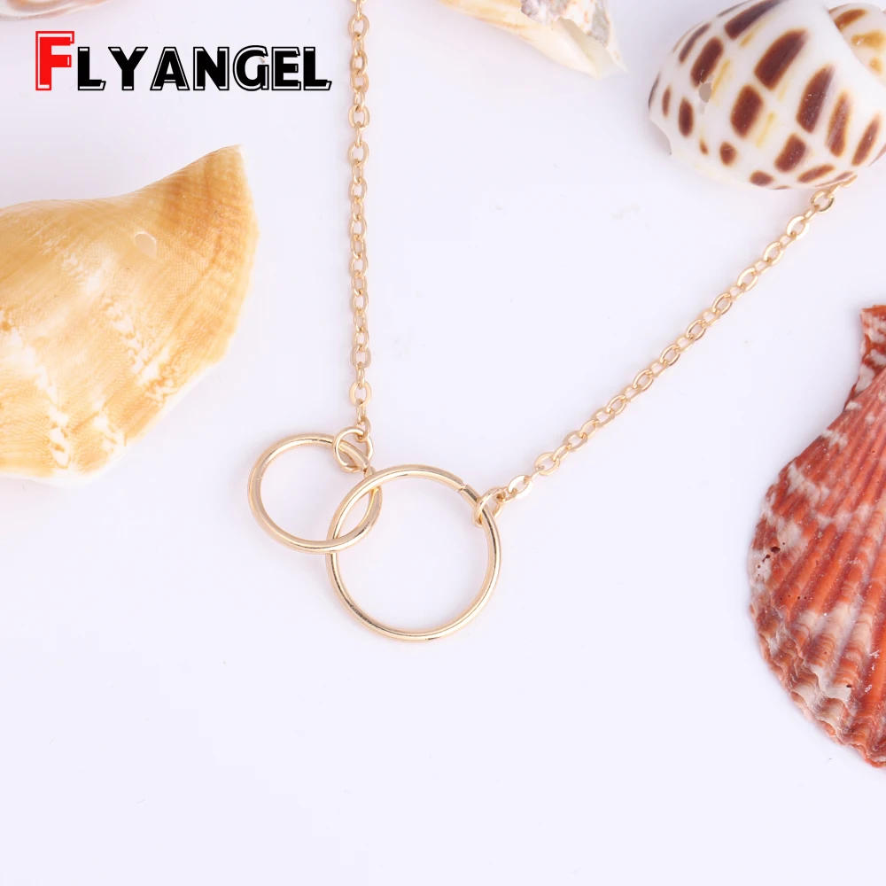 Горячая новинка дизайн соединительные круги ожерелье хорошая текстура Pandent