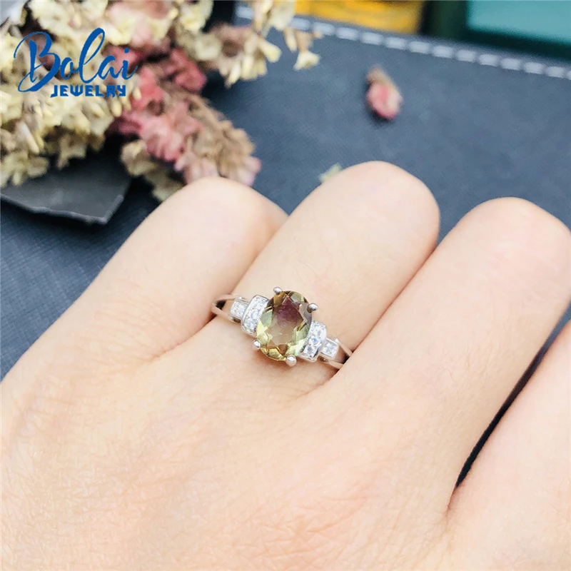 Bolai, Настоящее серебро 925 пробы, меняющее цвет, diaspore 1.2ct, драгоценный камень zultanit, хорошее ювелирное изделие, свадебные кольца для женщин, подарок