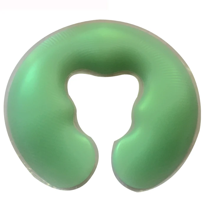 U Shape Green Силиконовая спа-подушка для ухода за здоровьем, спа-Гелевая Подушечка Для лица, накладка на лицо, силиконовая Массажная подушка для тела, удобная подушка для лица - Цвет: U Shape Green