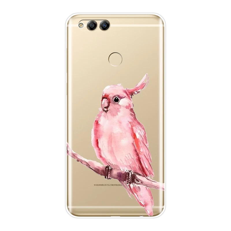 Soft Silicone Phone Case For Huawei Honor 7 7S 7X 7A 7C Pro 8X MAX 10 9 8 Eagle Bird Back Cover Lite | Мобильные телефоны и