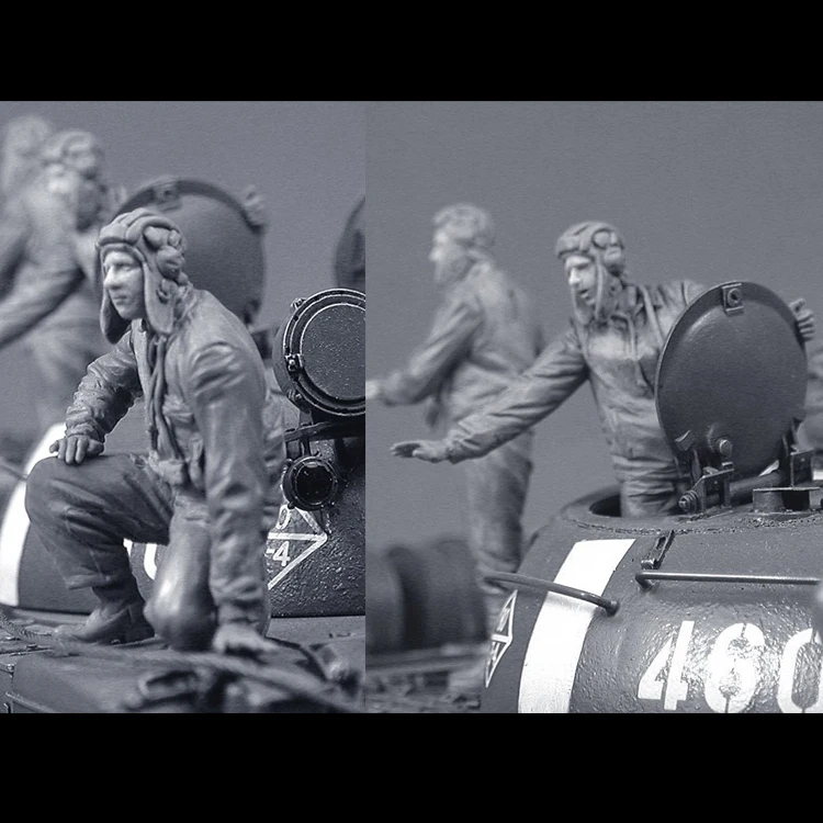 1/35 советские танкеры II (операция Дунай Прага 1968) 2 фигурки модель солдата из смолы