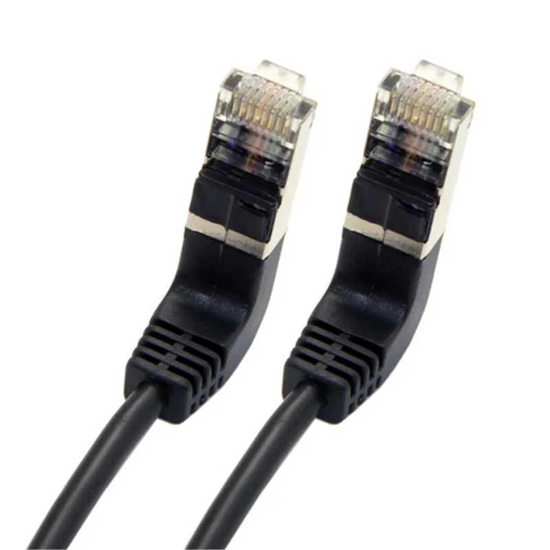 90 градусов под углом 8P8C FTP STP UTP Cat 5e для сети Ethernet LAN кабель коммутационных шнуров 50