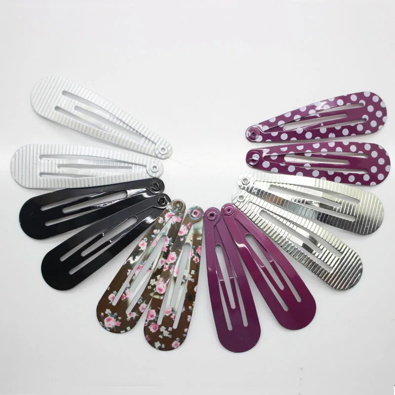 12 шт./компл. металлические шпильки в горошек/с цветочным принтом волос заколки