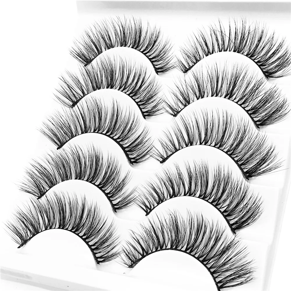 5 пар роскошные толстые норковые накладные ресницы инструменты для наращивания