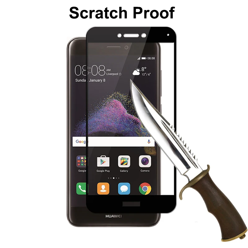 Защитное закаленное стекло для Huawie P Smart Plus, полное покрытие экрана, Защитное стекло для huawei P9 P8 Lite, анти-осенняя пленка