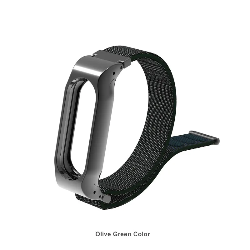 Olive Green Color Mi Band 2 ремешок нейлоновая петля для Xiaomi mi Группа 2 браслет mi Band 2 OLED Ремешок Браслет - Цвет: Olive Green Color