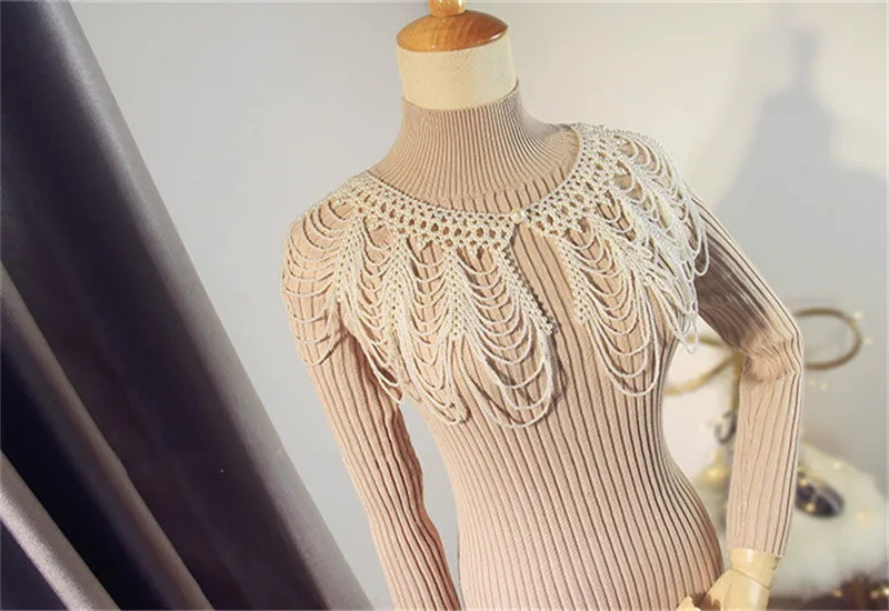 Бежевая Свадебная шаль с жемчугом роскошное свадебное болеро ручной работы