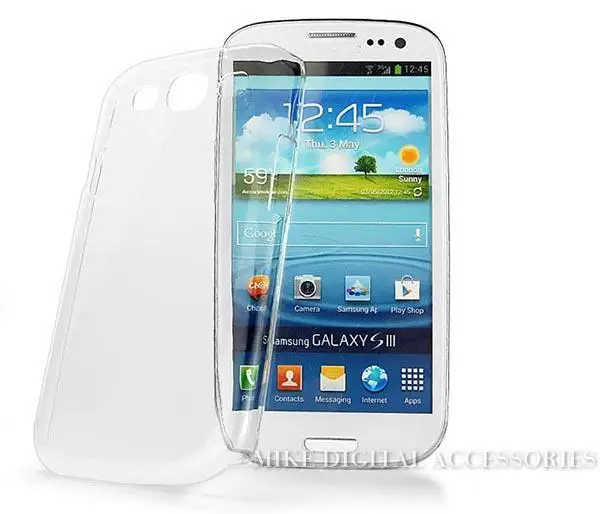 Чехол для Samsung galaxy s3 i9300 9300 жесткий пластиковый прозрачный роскошный защитный