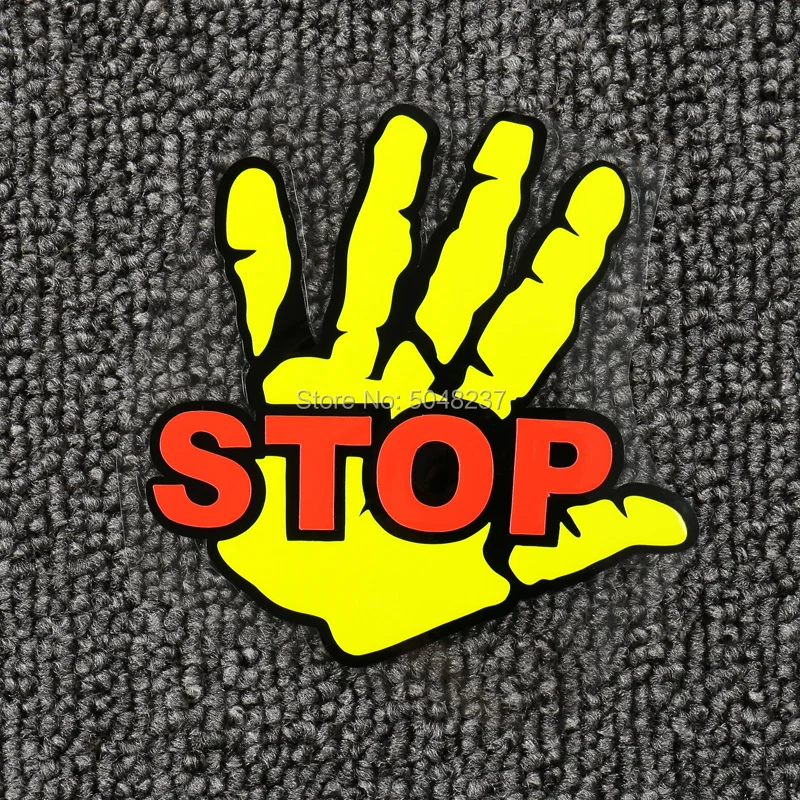 FASP ПВХ флуоресцентный стикер красный желтый стоп наклейка для мотоцикла