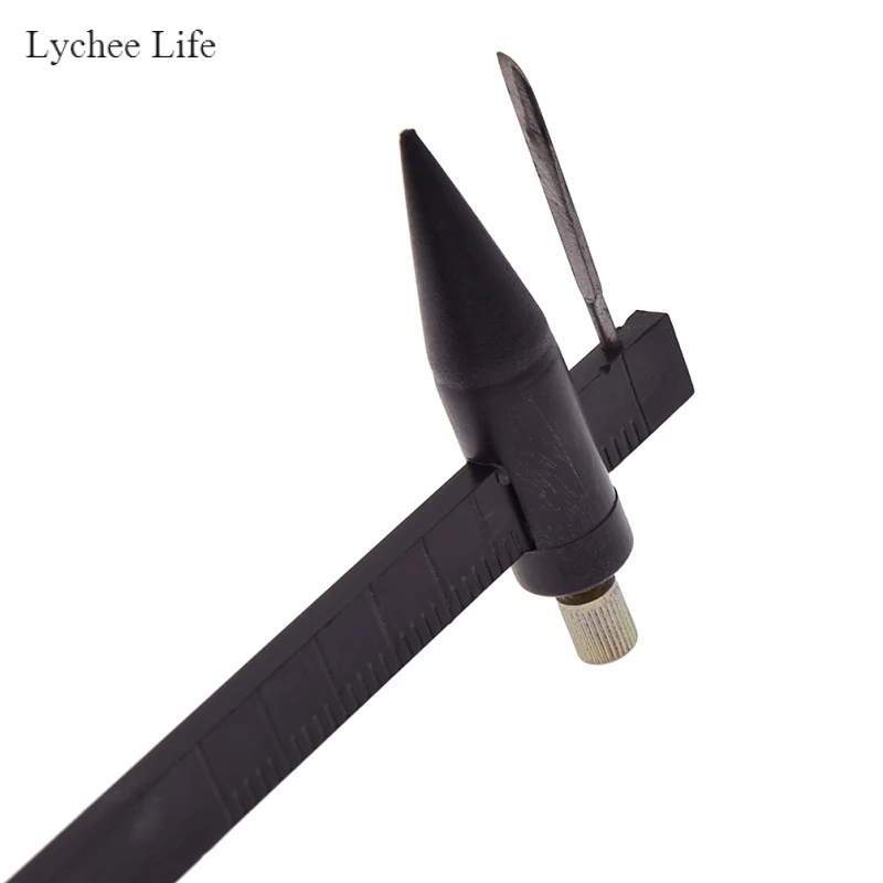 Lychee Life пластиковый Компас Круглый резак инструменты суппорт для глиняной керамики измерительная линейка режущие формы