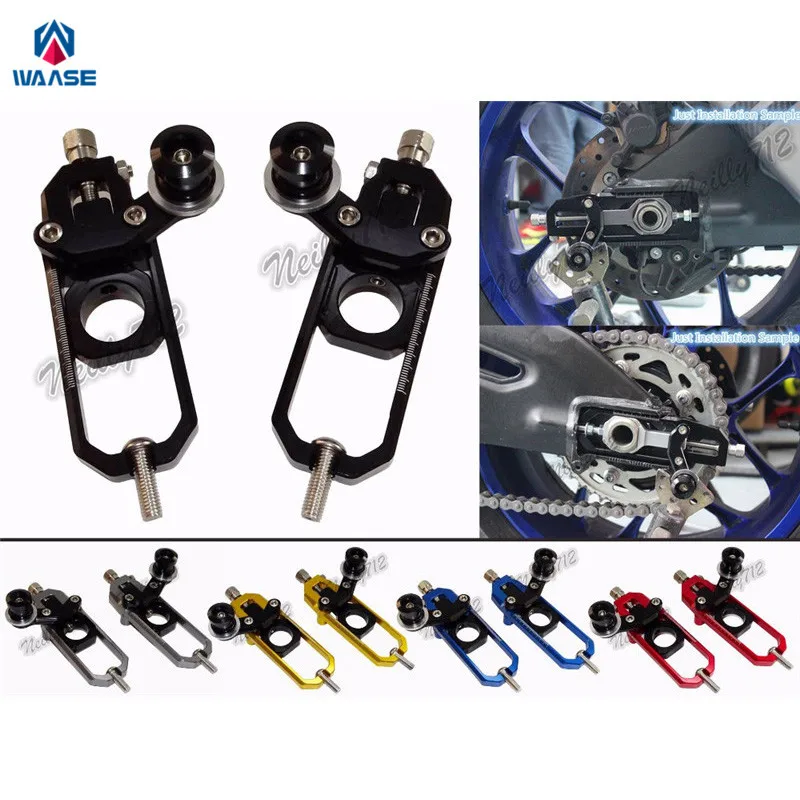 

waase Motorcycle Chain Adjusters with Spool Tensioners Catena For Honda CBR1000RR 2008 2009 2010 2011 2012 2013 2014 2015 2016