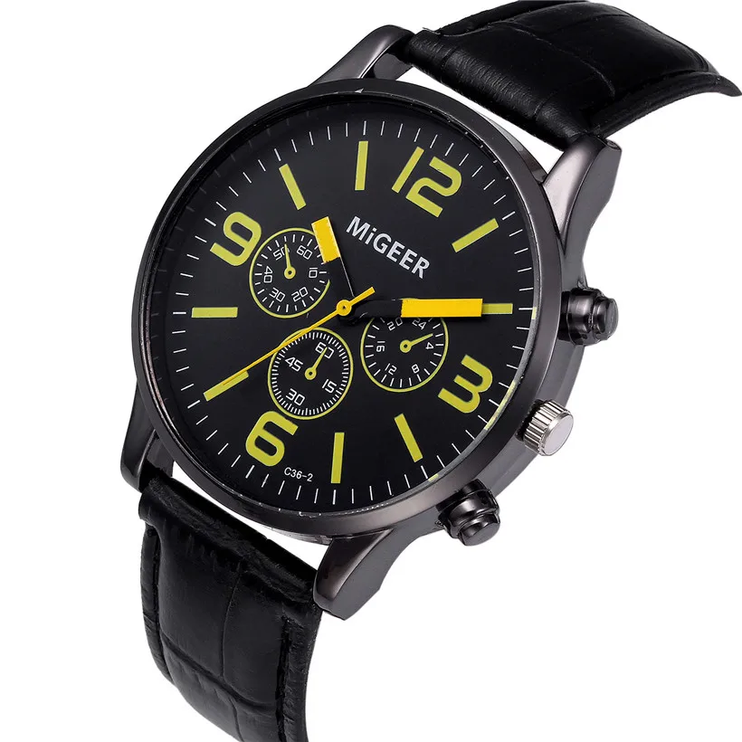 Мужские кварцевые часы Relojes повседневные кожаные наручные с ремешком деревянные