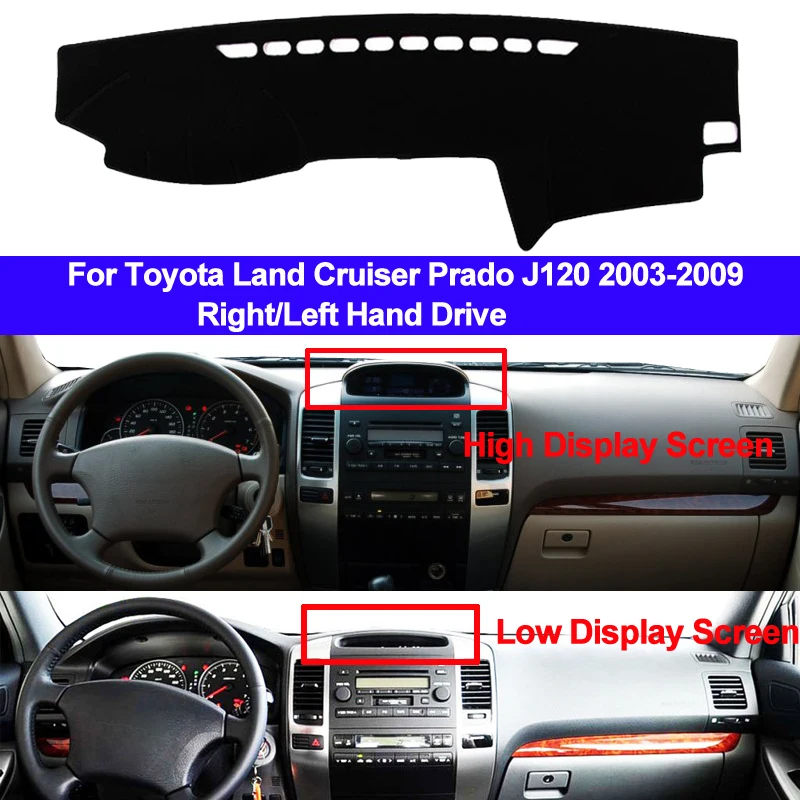 Двухслойный автомобильный внутренний коврик для приборной панели Toyota Land Cruiser Prado