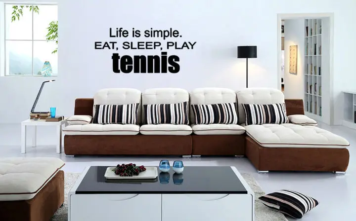 Top Play Tennis Life-простая семейная наклейка на стену для сна наклейки гостиной | Дом и