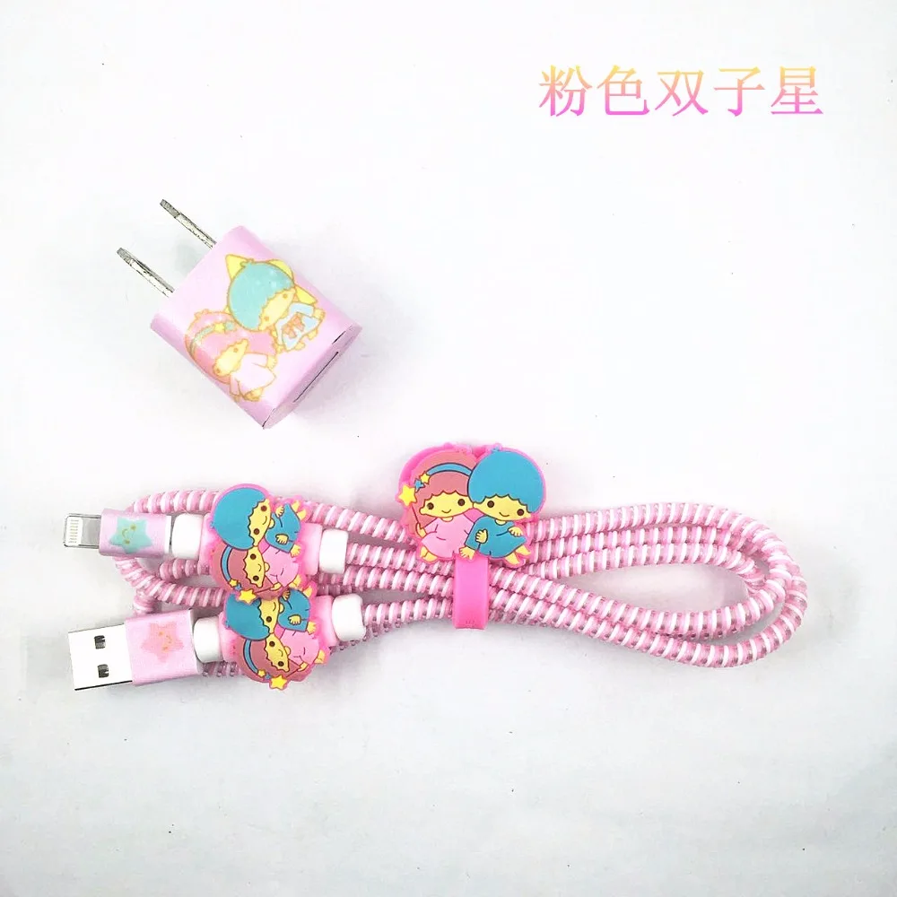 Защитный Спиральный шнур длиной 1 4 м защита кабеля USB мультяшный набор сделай сам