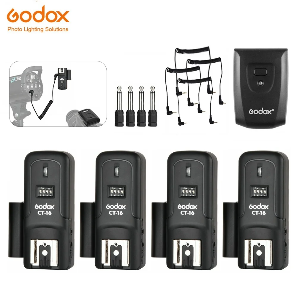 Godox CT-16 16 каналов беспроводной радиоприемник-триггер передатчик + 4 шт. набор