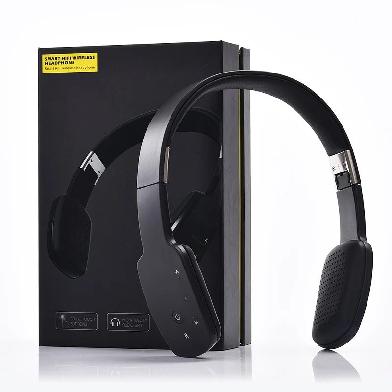 black with box 3,5 мм Проводные Беспроводные наушники стерео Bluetooth гарнитура повязка складные наушники с микрофоном Handsfree - Цвет: black with box