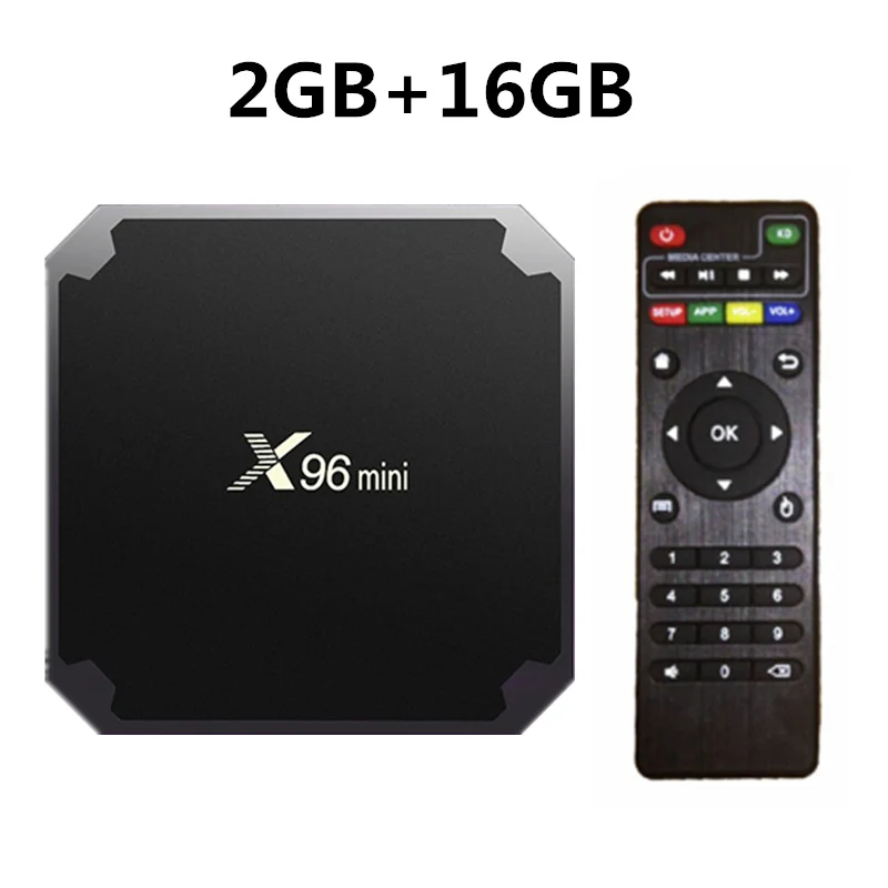 2GB16GB X96 Мини ТВ приставка android 7,1 2 Гб 16 Гб WiFi медиаплеер X96mini Смарт ТВ приставка Amlogic S905W ТВ приставка четырехъядерный - Цвет: 2GB16GB