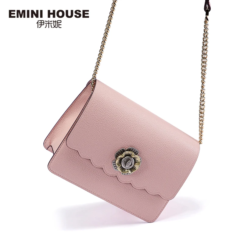 Сумка мессенджер EMINI HOUSE Camellia из спилка для женщин|Сумки с ручками| |