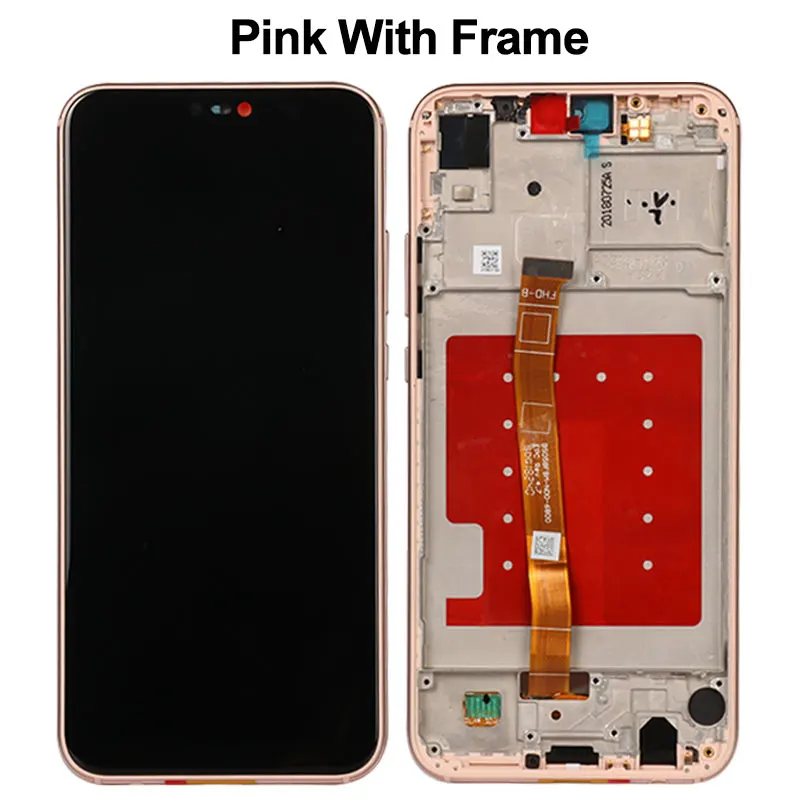 Для huawei P20 Lite ЖК-дисплей+ сенсорный экран дигитайзер запасная сборка для huawei P 20 Lite/Nova 3E ANE-LX1 ANE-LX3 5,84" - Цвет: Pink With Frame