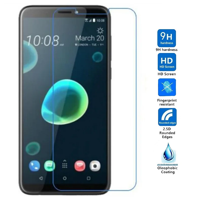 Для HTC Desire 12 Plus закаленное стекло 9H Защитная Взрывозащищенная пленка для экрана 5