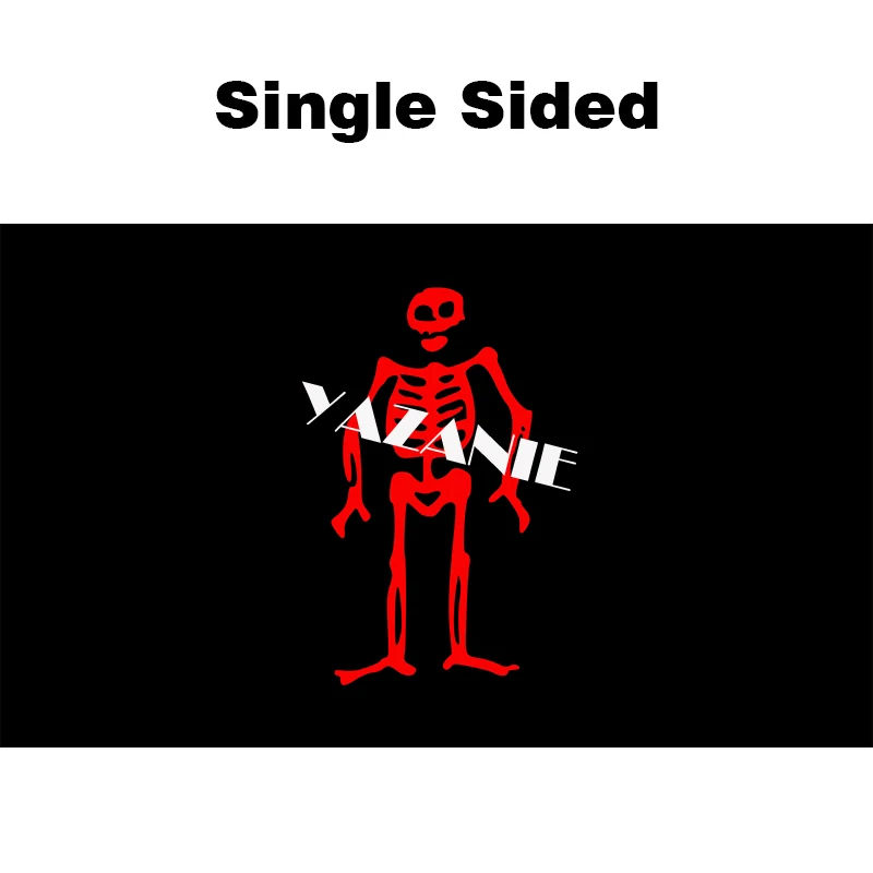 Single Sided YAZANIE любой размер пиратский флаг черной бороды пиратский флаг рыбы с мечами Эдварда низкий ФЛАГ Пользовательский пиратский флаг Генриха каждый - Цвет: Single Sided