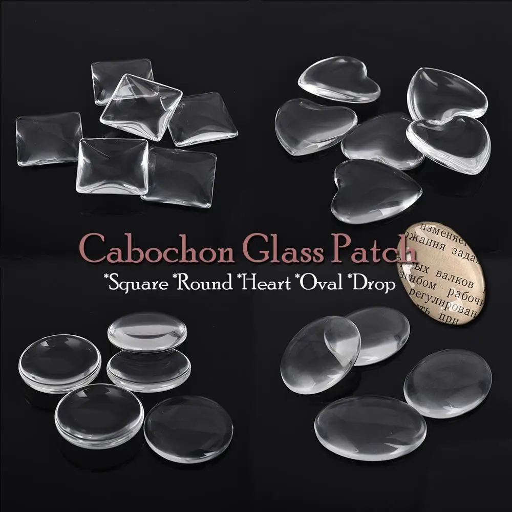 Круглые овальные квадратные каплевидные сердечки прозрачное фотостекло для
