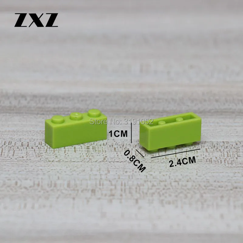 Оптовая цена толстый кирпич 1X3 Точки Строительные блоки пластиковые игрушки