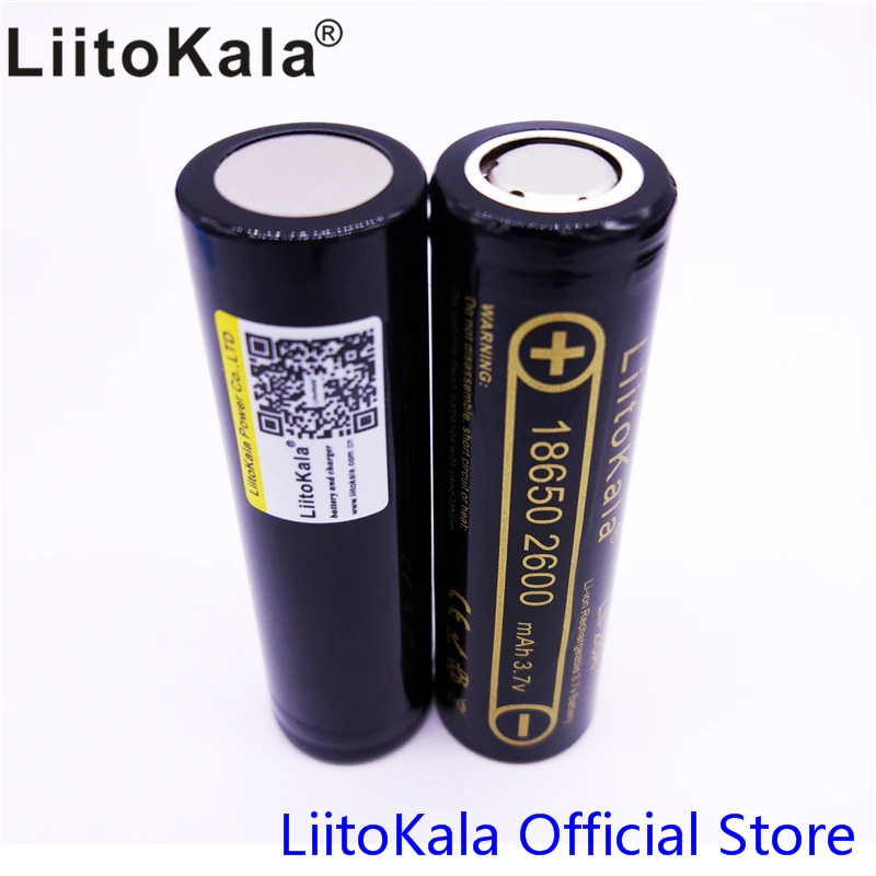 4 шт HK LiitoKala Lii-26A для 18650 3,7 V 2600mAh литий-ионные аккумуляторы аккумуляторная батарея ICR18650-26JM безопасные батареи