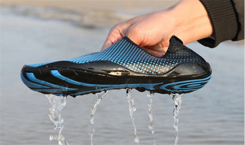 Водонепроницаемая обувь Летняя непромокаемая мужские пляжные тапочки дышащая