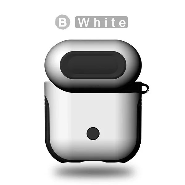Белый Защитный чехол для Airpods, силиконовый чехол для Airpods, зарядная коробка, полная защита, противоударный чехол для Air Pods - Цвет: Белый