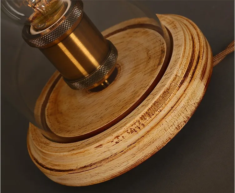 Современная настольная лампа для чтения в стиле лофт индастриал имитация дерева