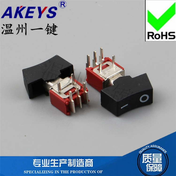 

1 Pc SRLS-102-C3-00-RS rocker switch side insert 3 foot boat type rocker switch 2A 250VAC