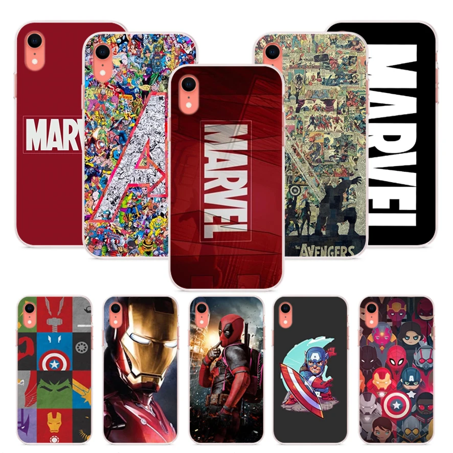Чехол OUTMIX Marvel Мстители Дэдпул Железный человек чехол для iPhone 6 6s 7 8X5 5S SE plus 8 XR XS max