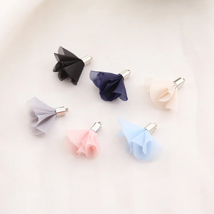 

Fashion chiffon Hair Flowers with metal head Chic Artificial Fabric Flowers For Kids Headbands