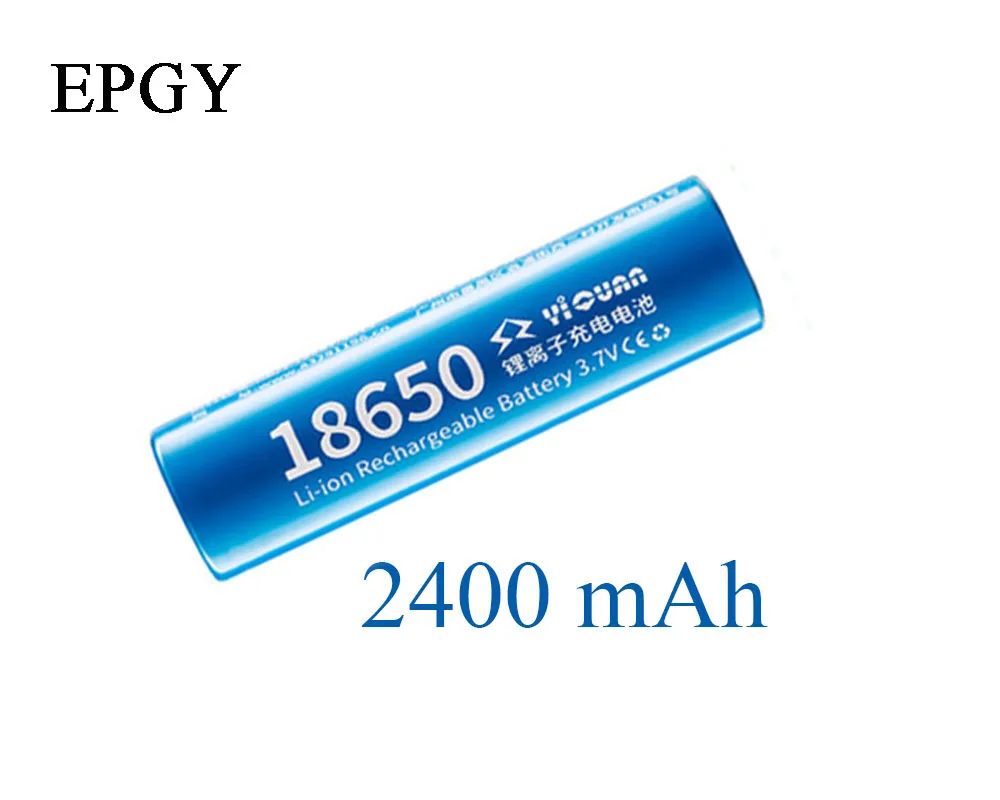 EPGY 100% Новый оригинальный 3 7 v 2400 mah 18650 литиевая аккумуляторная батарея для