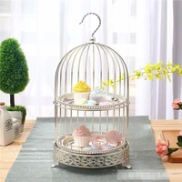european style afternoon tea bird cage cake rack multi layer snack rack fruit frame and tea rest buffet tray