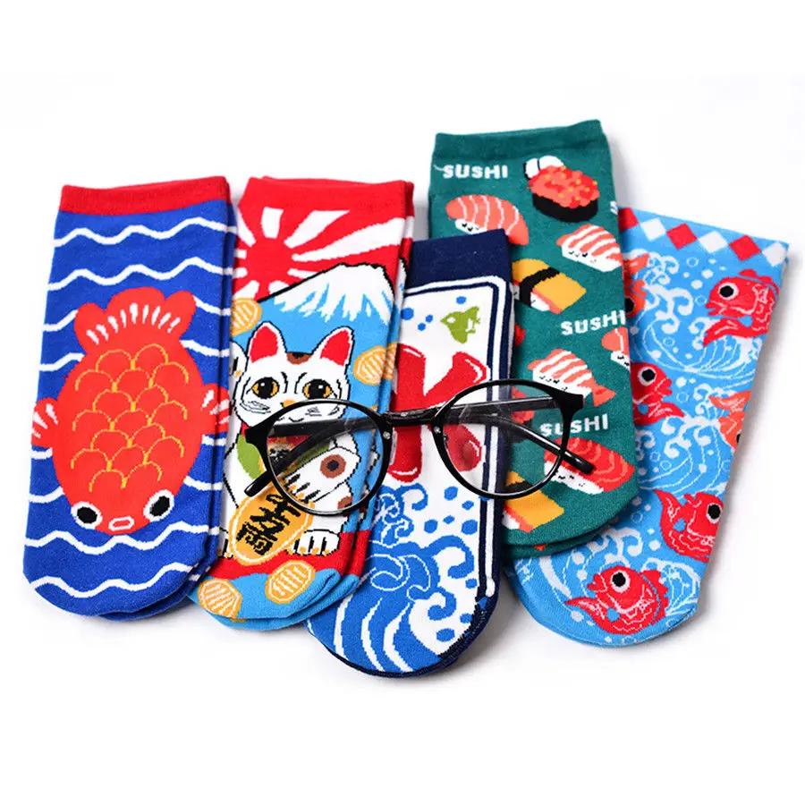 [WPLOIKJD] Япония модные женские мультфильм носки креативные с принтами в виде кошек