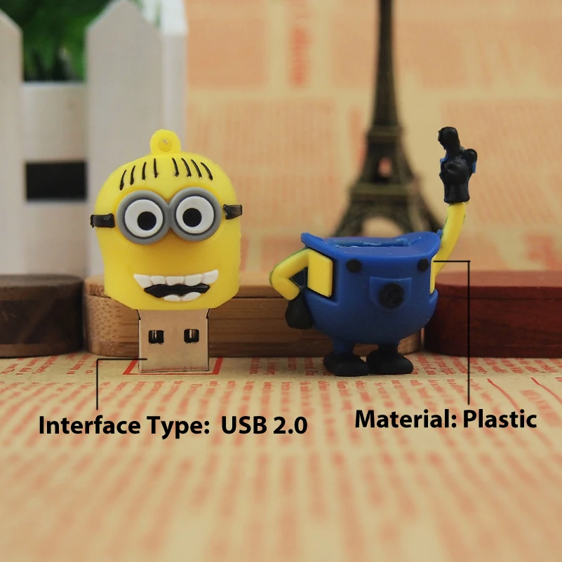 USB 2 0 мультфильм Миньоны семья флэш накопитель 128 МБ 4 ГБ 8 16 32 64 флеш флешки|USB